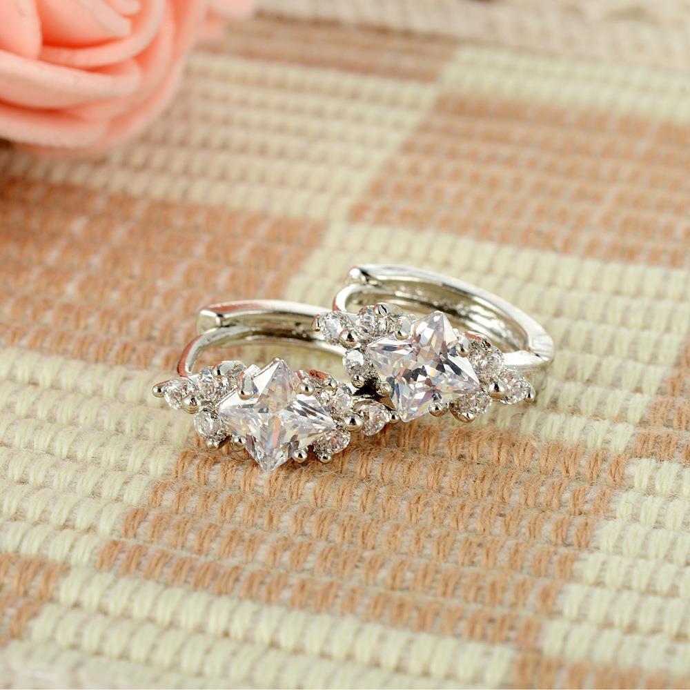 Elegant Square Zircon Earrings