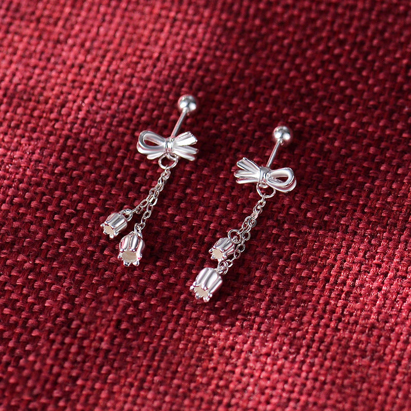 Sweet Tassel Bone Stud Earrings