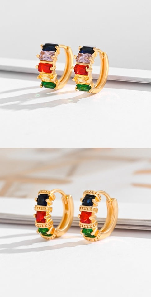 Multi-Style Zircon & Crystal Earrings