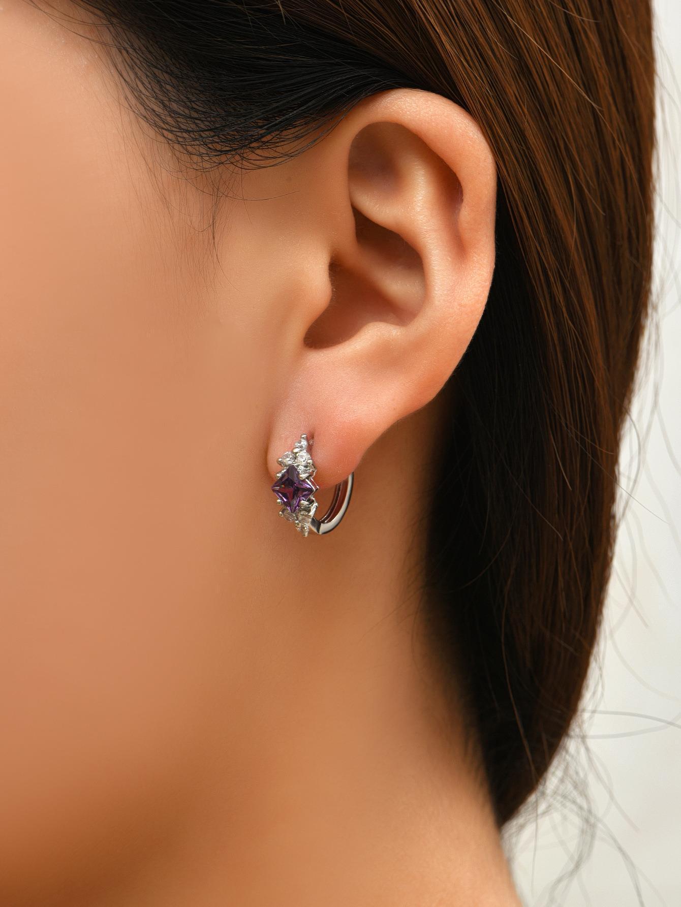 Elegant Square Zircon Earrings