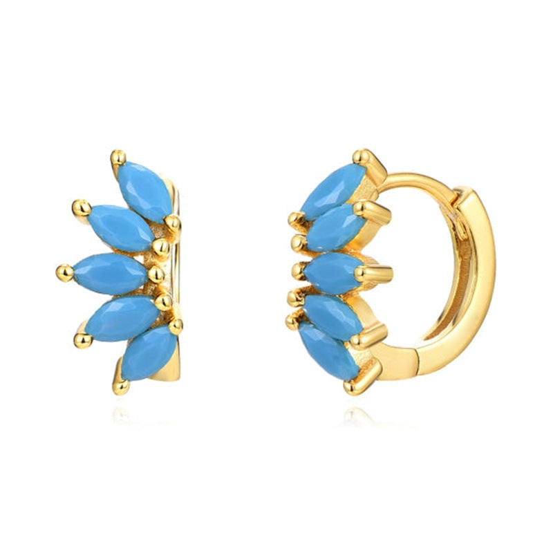 Symmetrical Horse Eye Stone Earrings