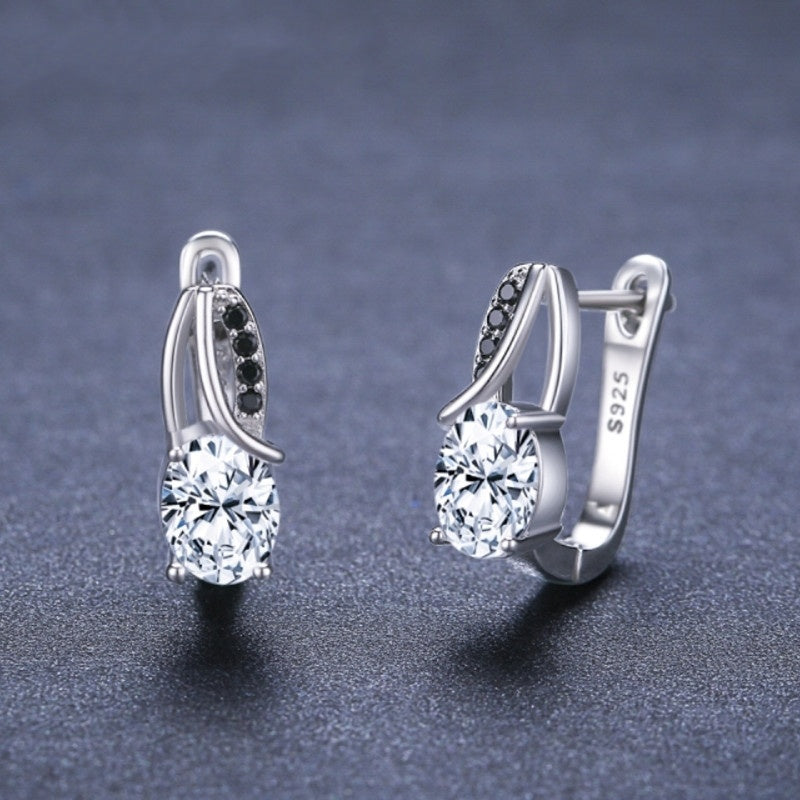Sparkling Rhinestone Zircon Stud Earrings