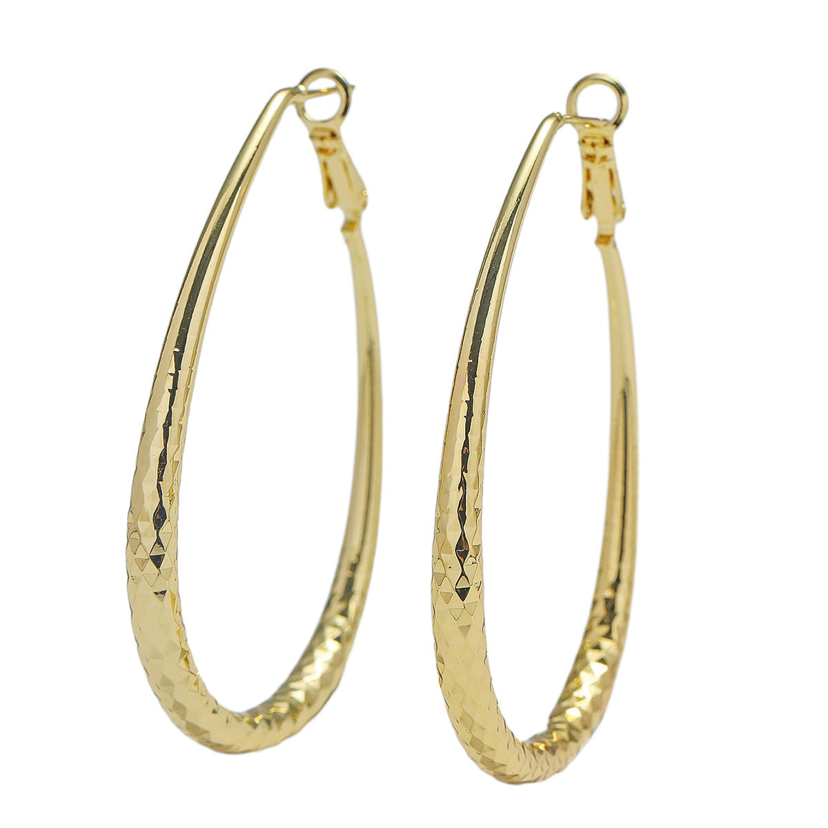 Golden Egg-Shaped Earrings