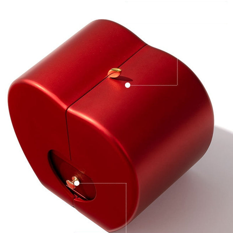 Red Apple Jewelry Box with Eternal Rose & Necklace