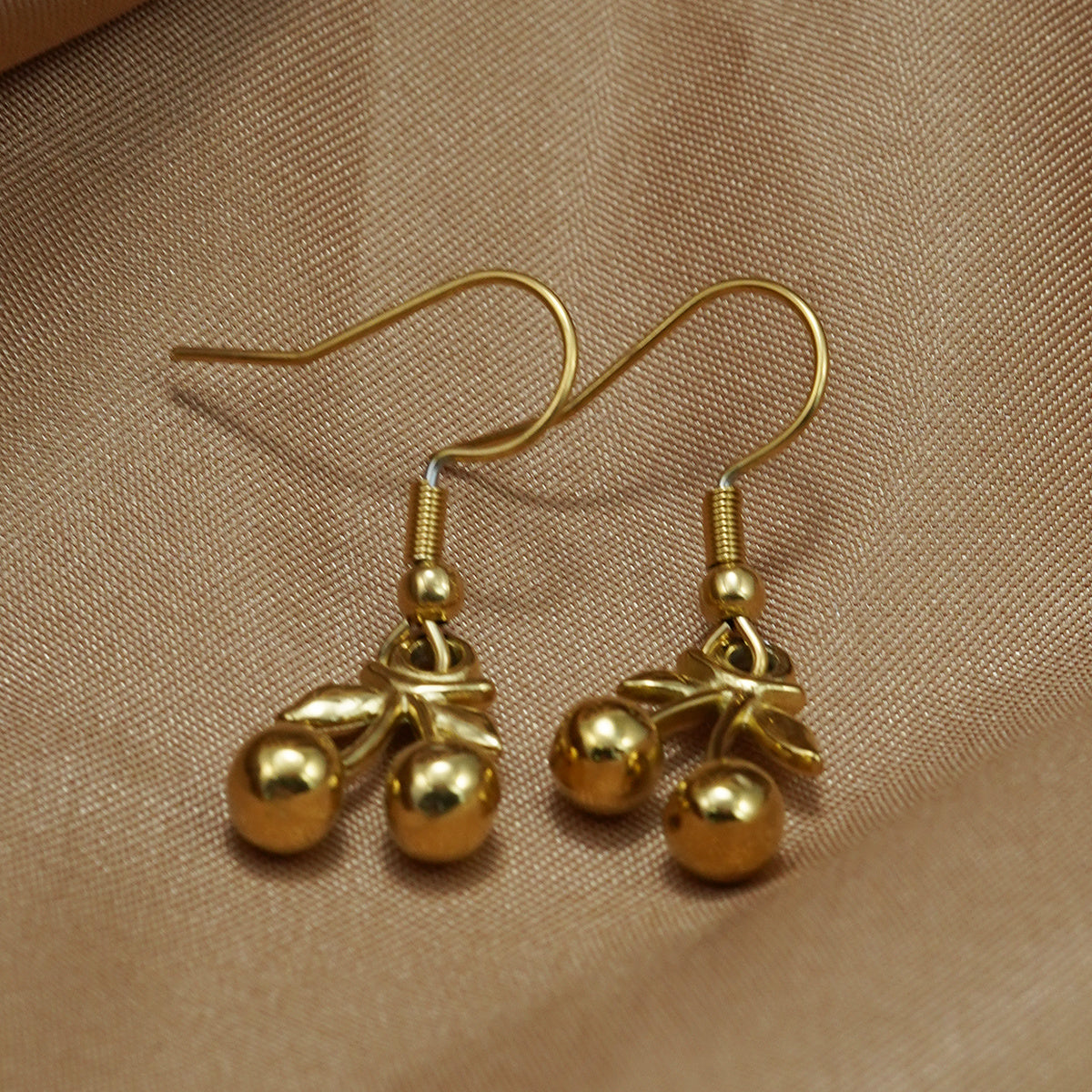 Cherry Pendant Necklace & Earrings Set