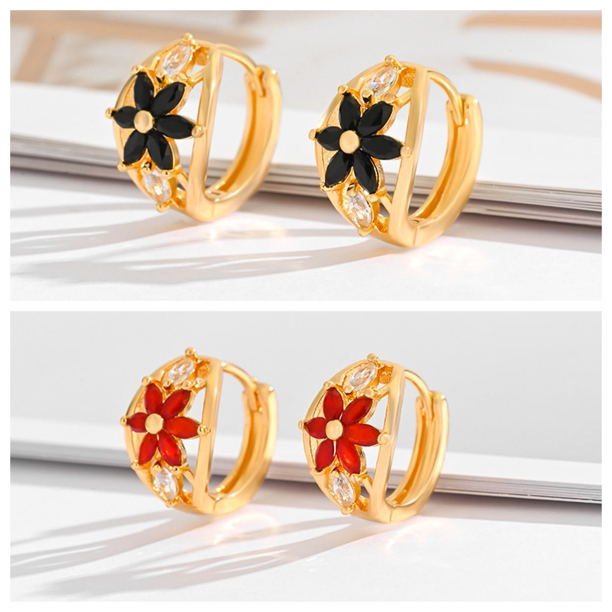 Multi-Style Zircon & Crystal Earrings