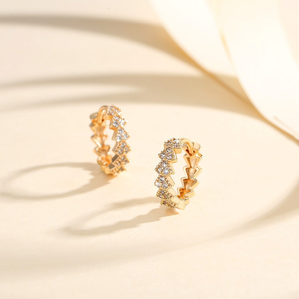 Luxury Inlaid Zircon Earrings
