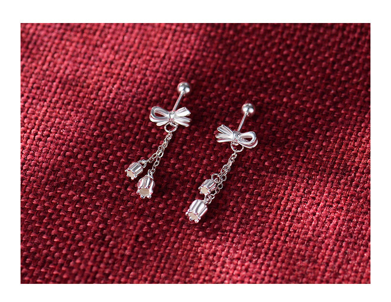 Sweet Tassel Bone Stud Earrings
