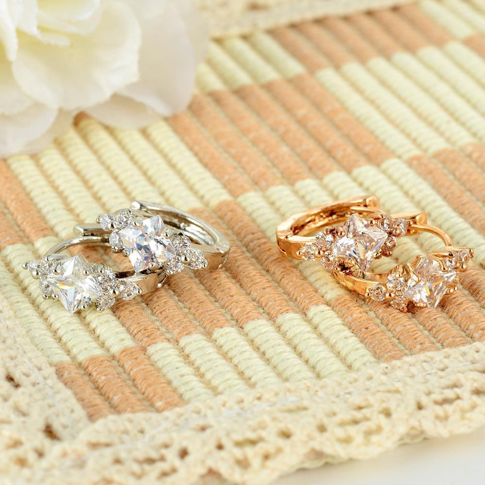 Elegant Square Zircon Earrings