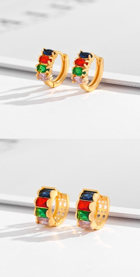 Multi-Style Zircon & Crystal Earrings
