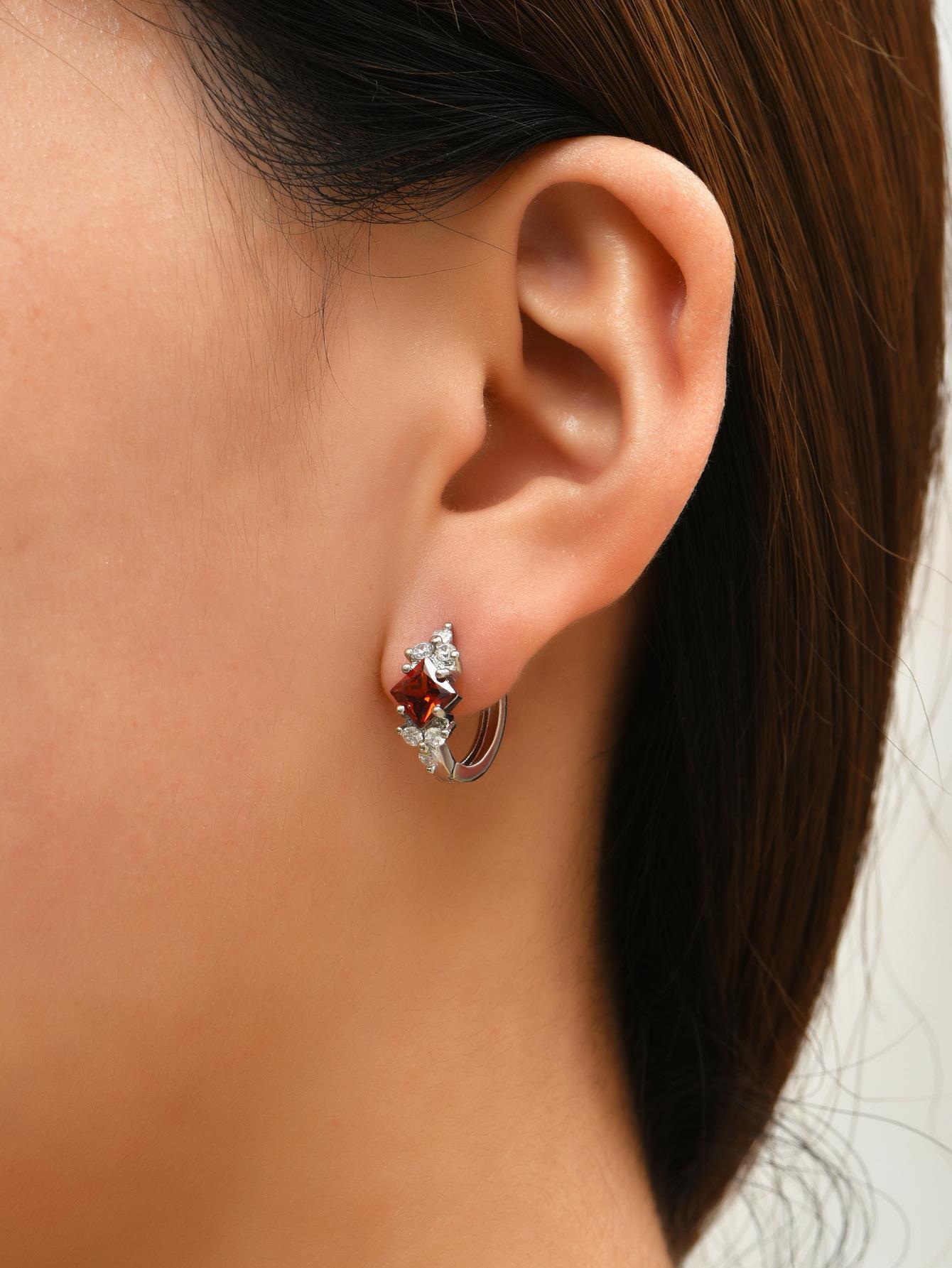 Elegant Square Zircon Earrings