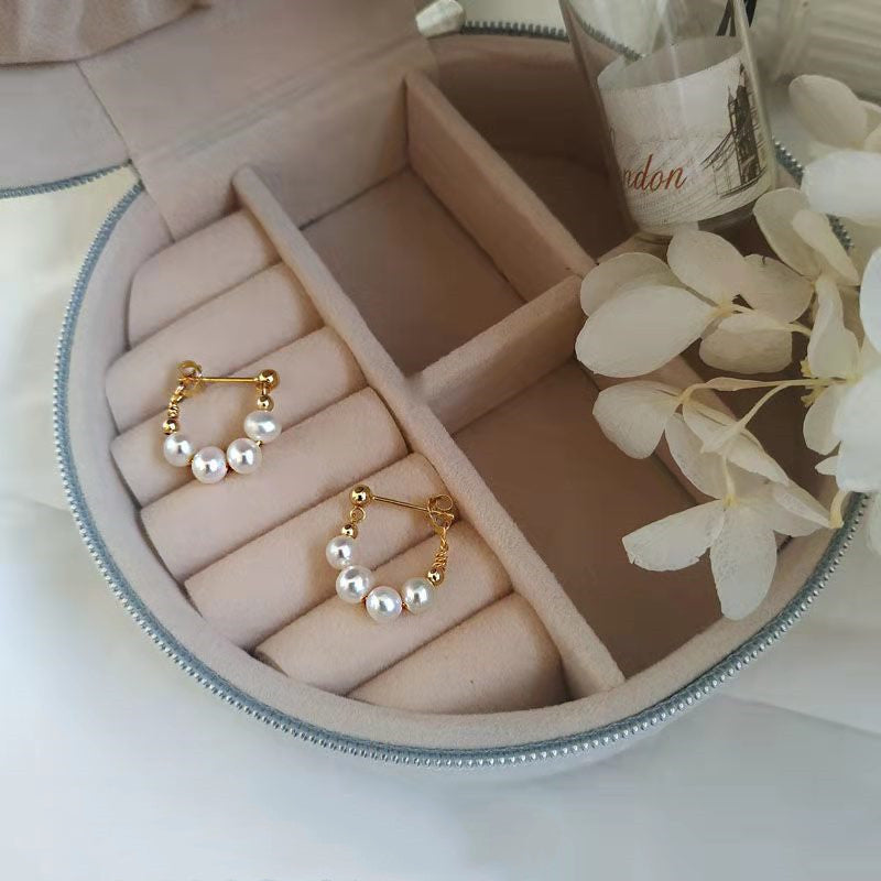 Sterling Silver Pearl Earrings