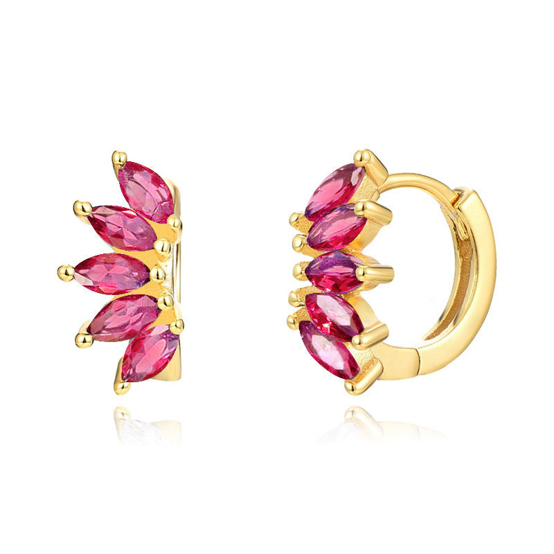 Symmetrical Horse Eye Stone Earrings