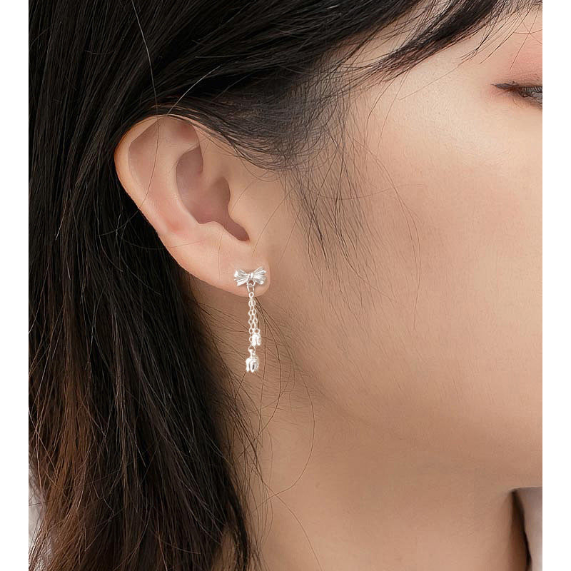 Sweet Tassel Bone Stud Earrings
