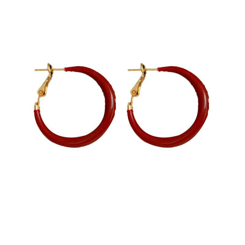 Luxury Red Glaze Bracelet and Earrings