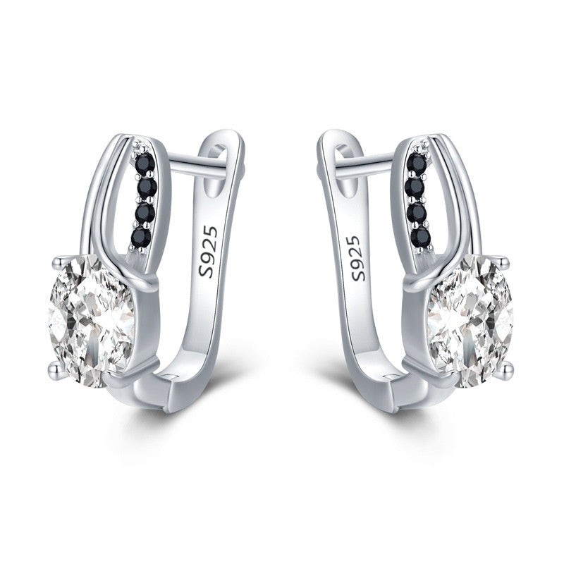Sparkling Rhinestone Zircon Stud Earrings