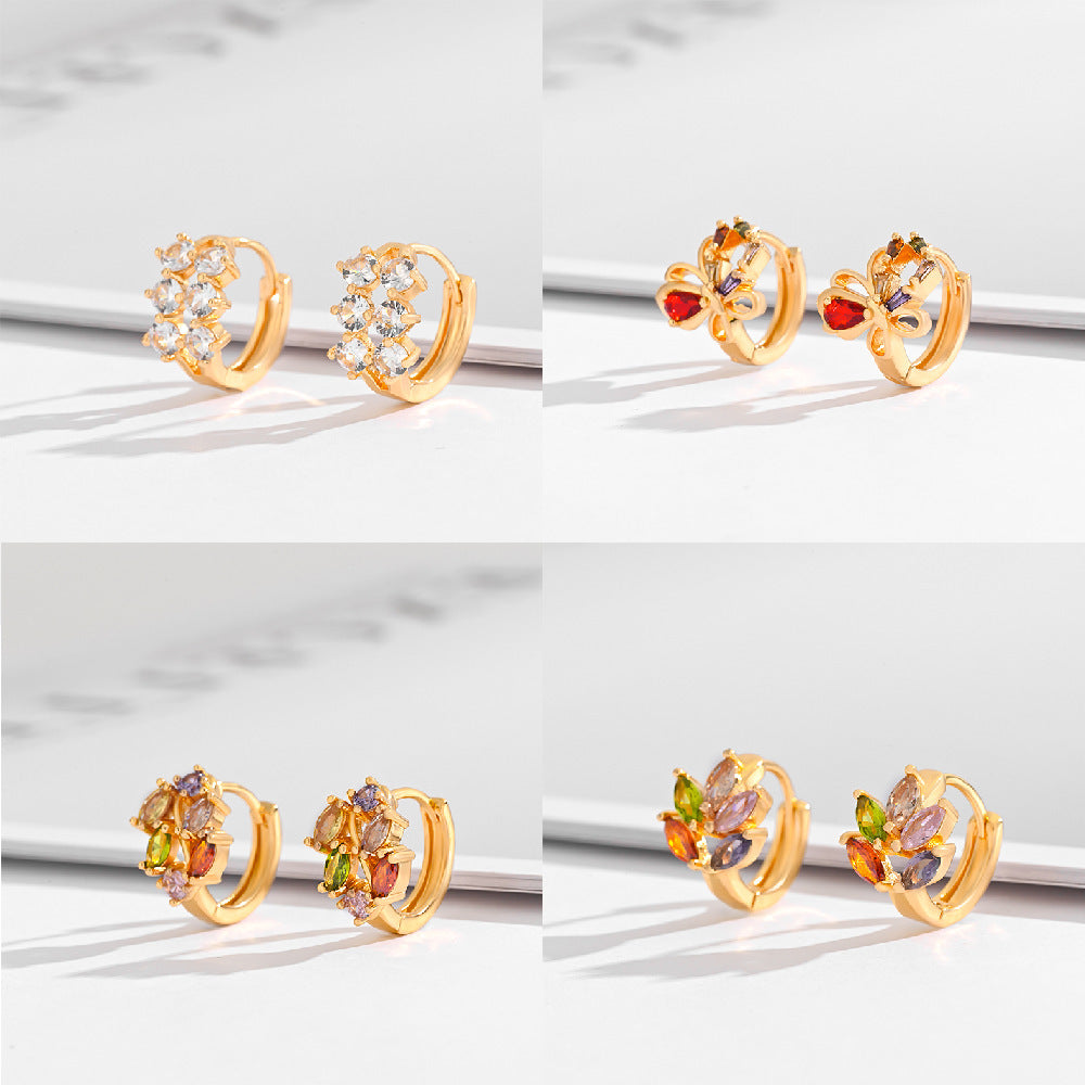 Multi-Style Zircon & Crystal Earrings
