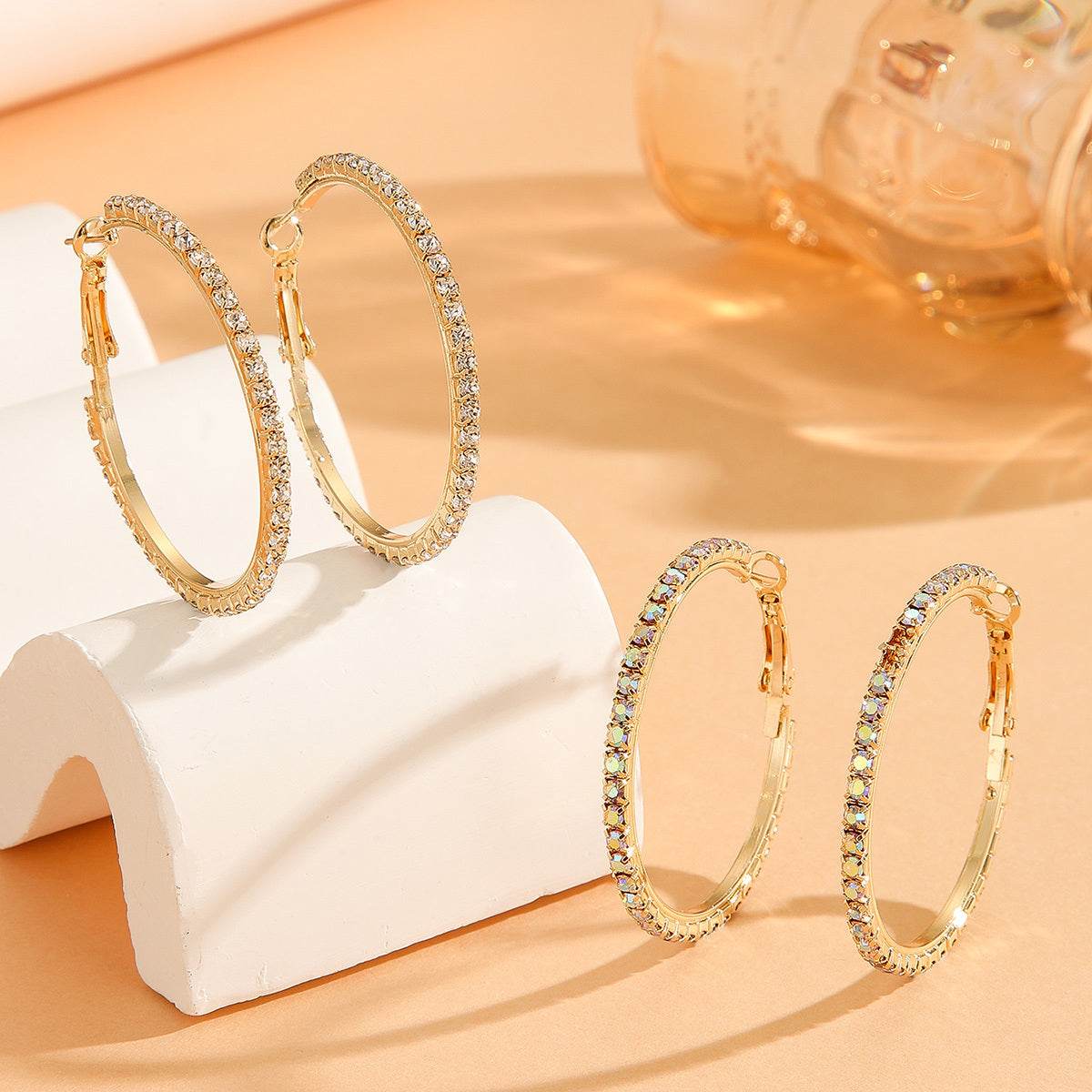 Zircon Inlaid Princess Earrings