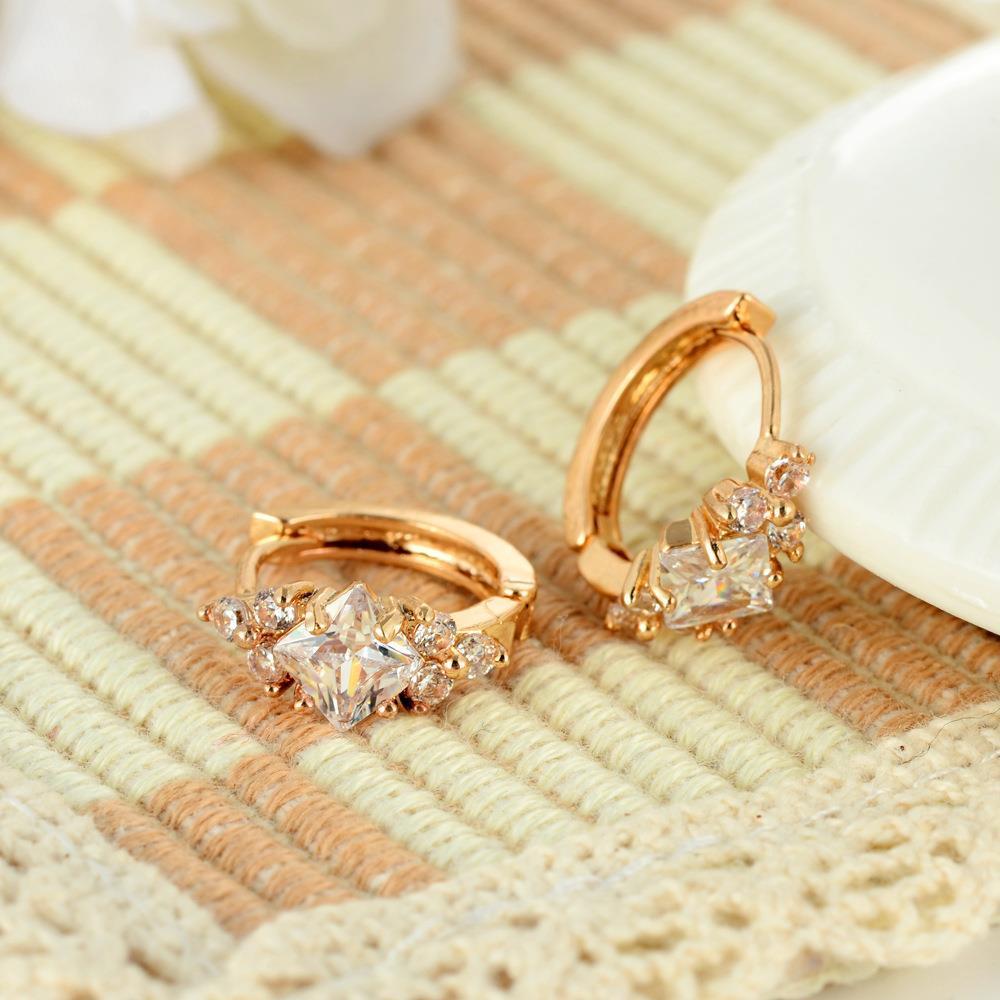 Elegant Square Zircon Earrings