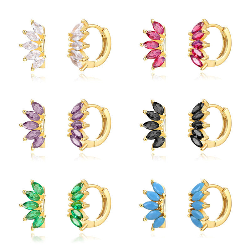 Symmetrical Horse Eye Stone Earrings