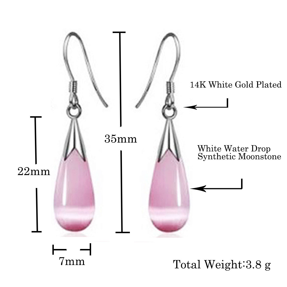 Emma Manor Water Drop Moonstone Jewelry Set