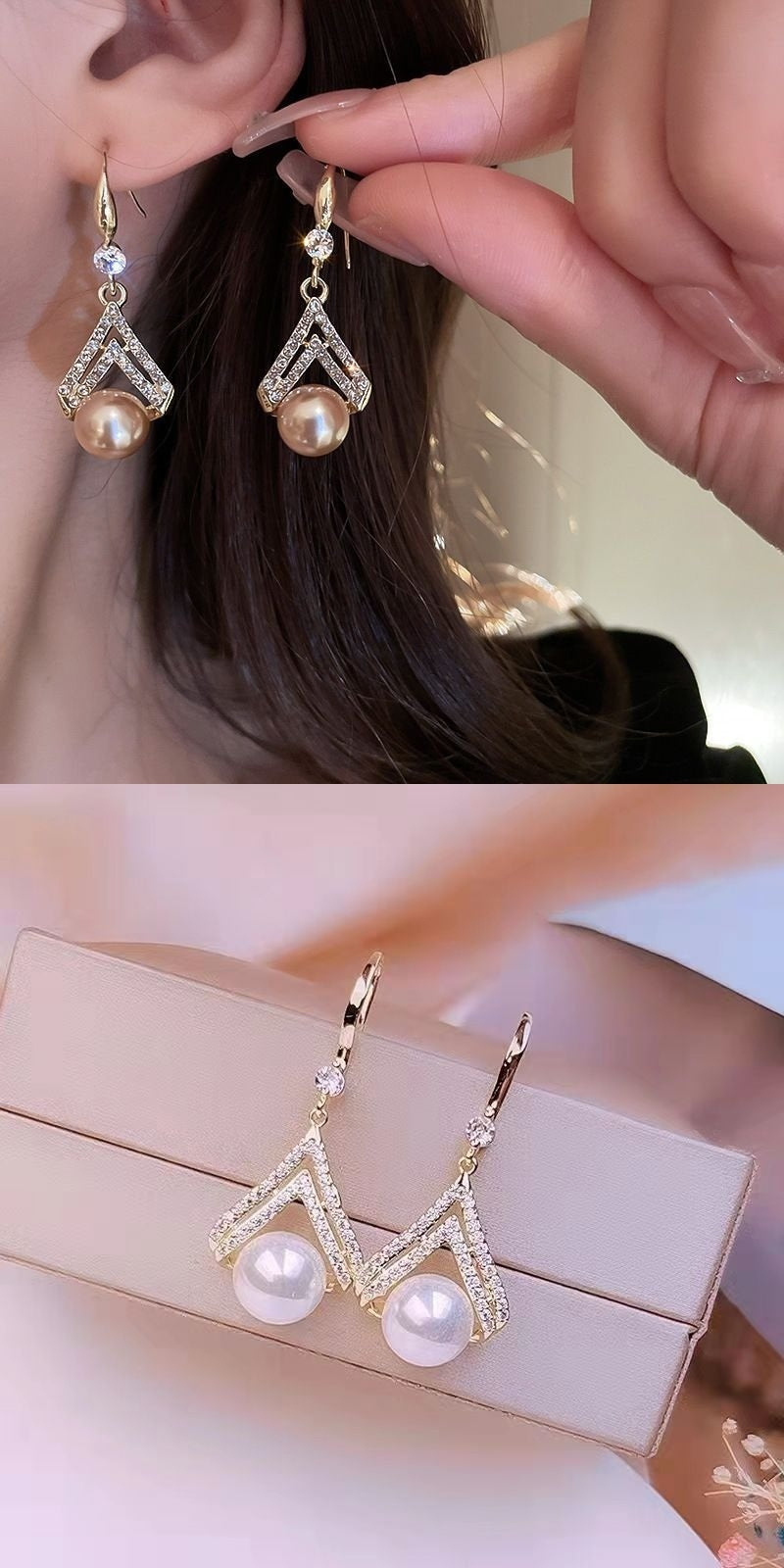 Water Drop Pearl Earrings