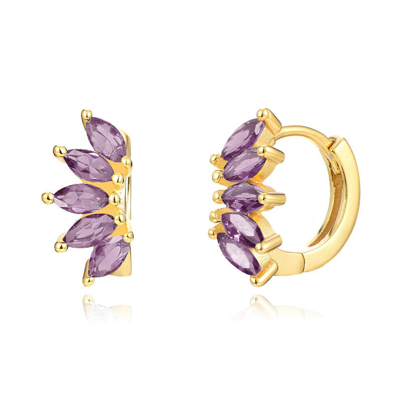 Symmetrical Horse Eye Stone Earrings