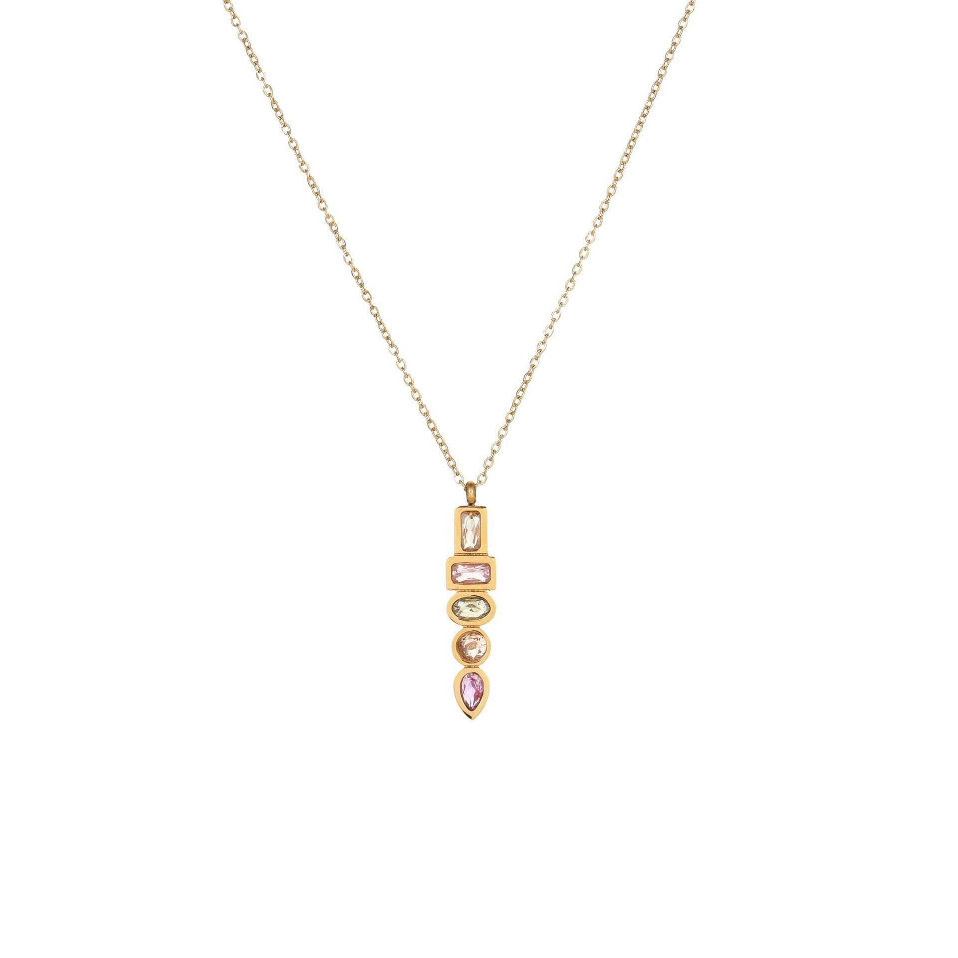 European Star Zircon Pendant Necklace