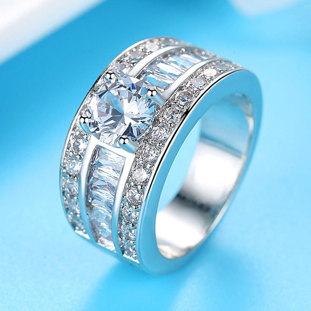 Zircon Claw Heart Arrow Adjustable Ring