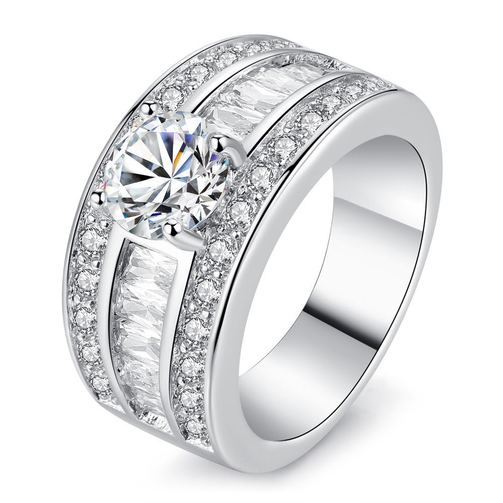 Zircon Claw Heart Arrow Adjustable Ring