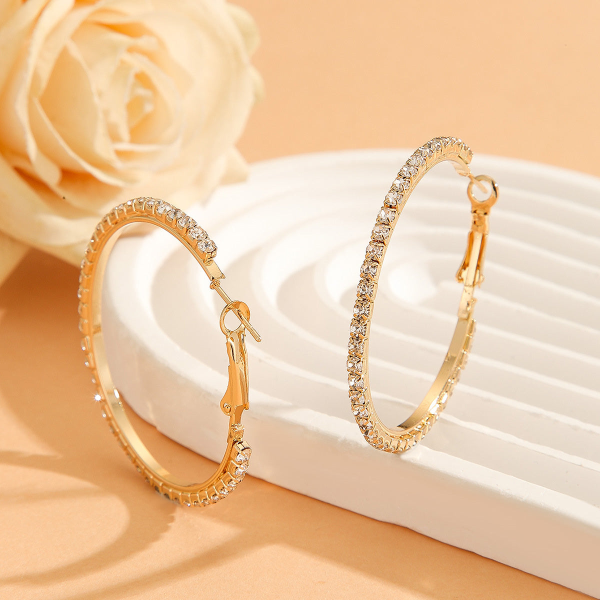 Zircon Inlaid Princess Earrings