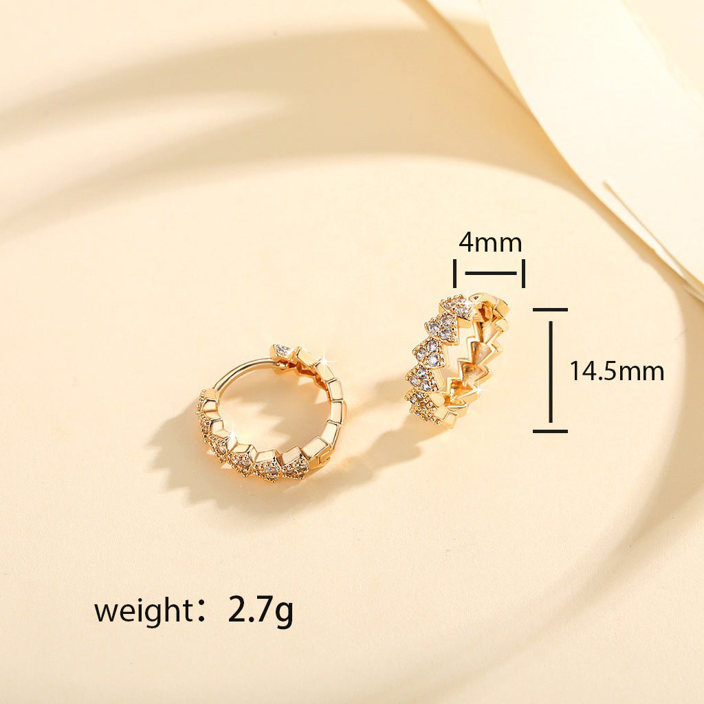 Luxury Inlaid Zircon Earrings
