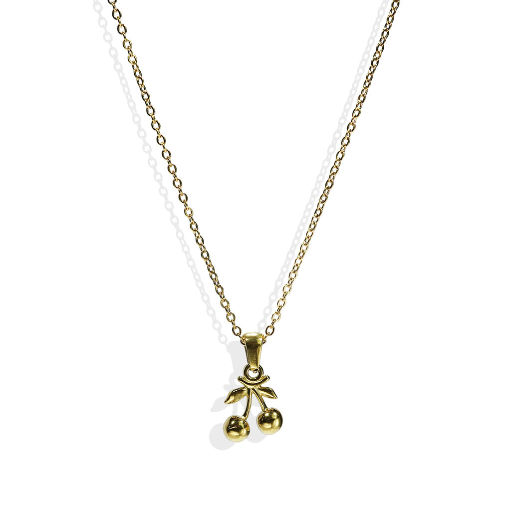 Cherry Pendant Necklace & Earrings Set